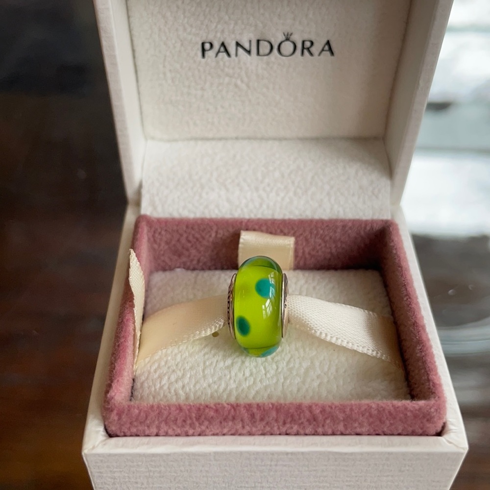 Green Pandora charm